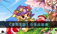 《洛克王国》攻略——石王技能表
